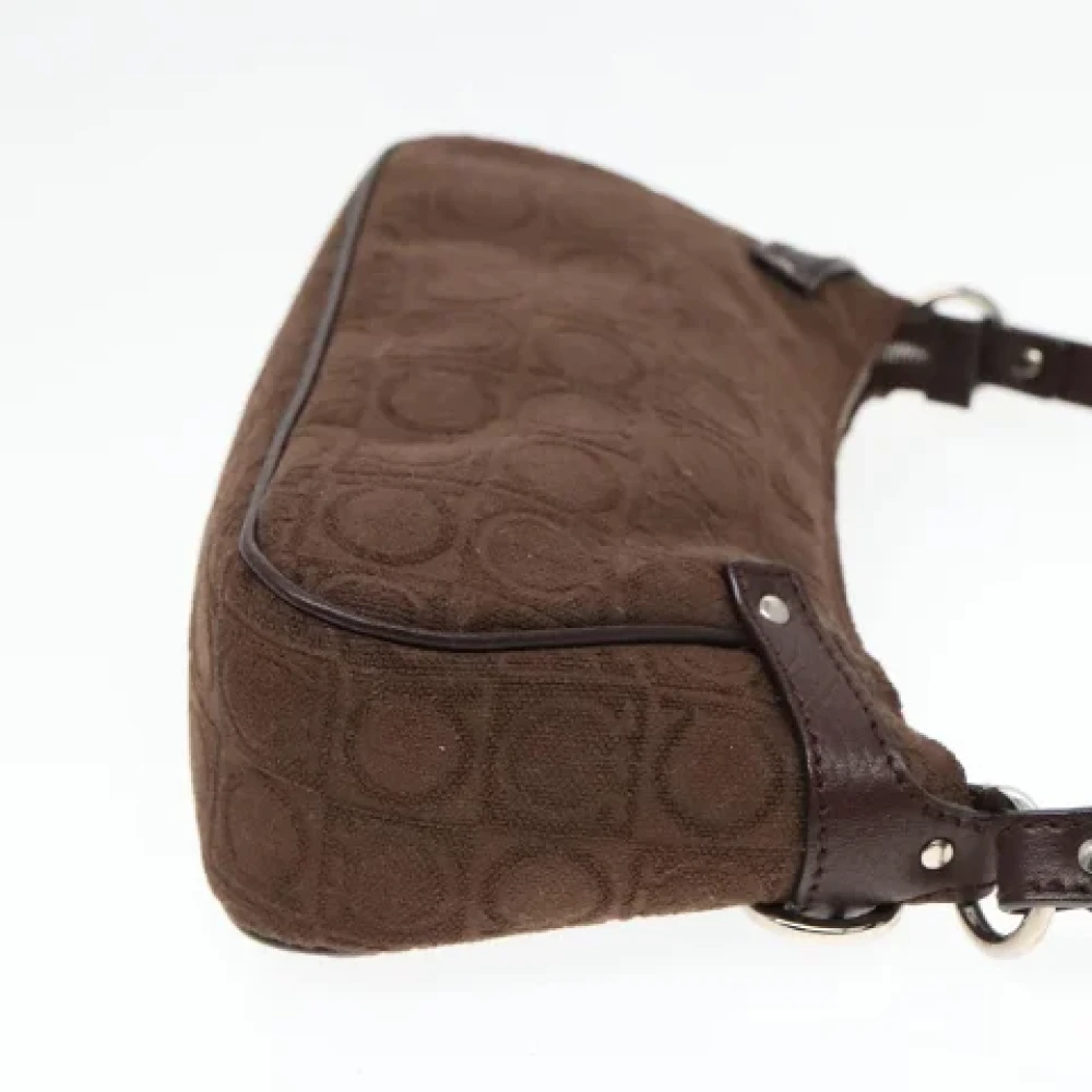 Salvatore Ferragamo Pre-owned Suede shoulder-bags Brown Dames