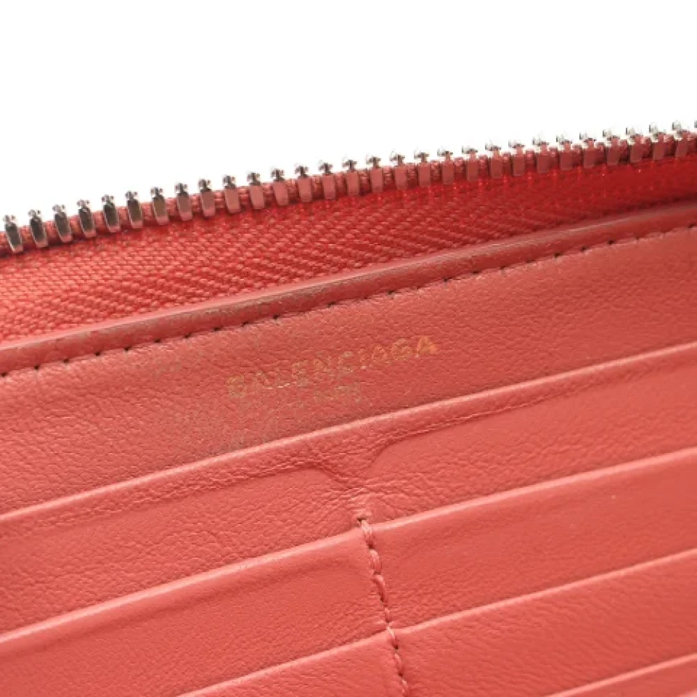 Balenciaga Vintage Pre-owned Leather wallets Orange Dames