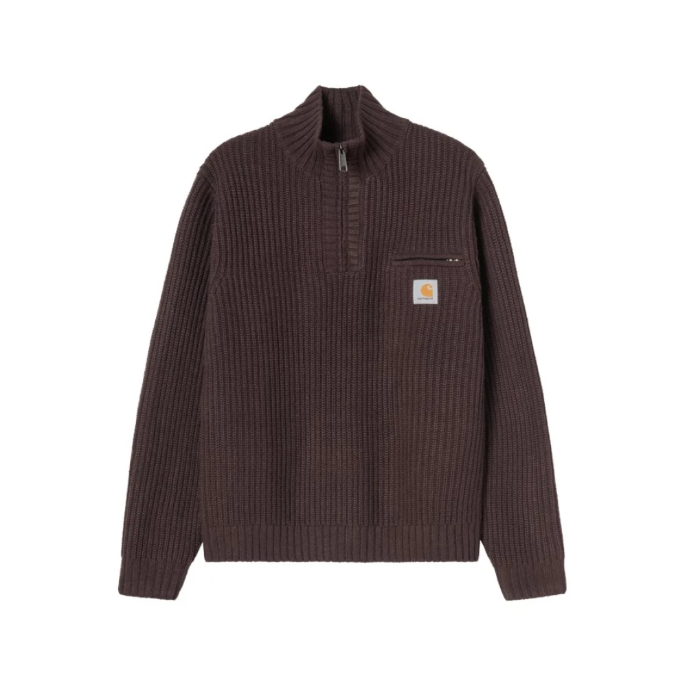 Carhartt Wip Men's Brown Detroit Half Zip Sweater