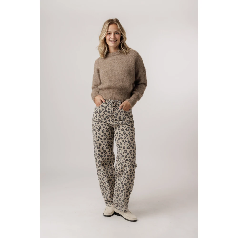By-Bar Alpaca Blend Oversized Pullover Biscuit Brown Dames