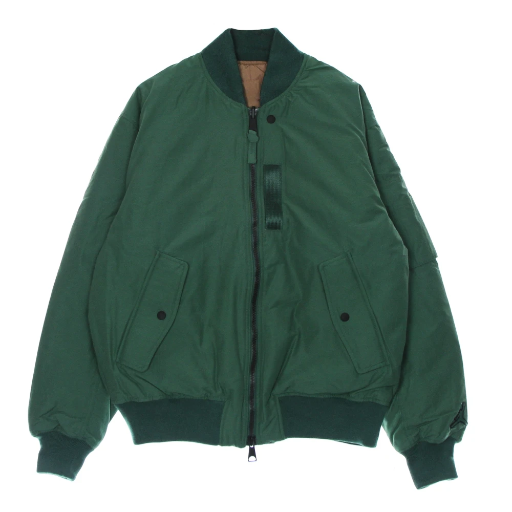 Jordan Omkeerbare Gewatteerde Ma-1 Jas Groen Bruin Green Heren