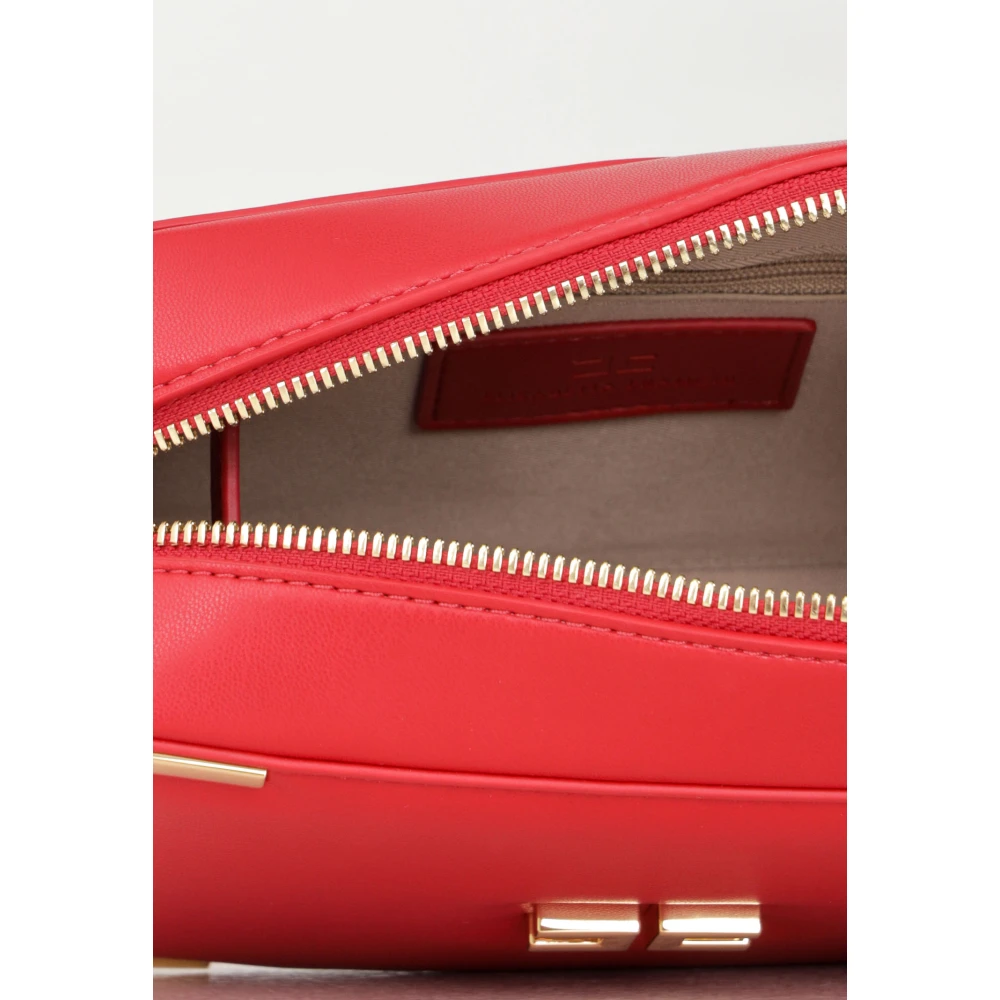 Elisabetta Franchi Rode schoudertas met kettingriem Red Dames