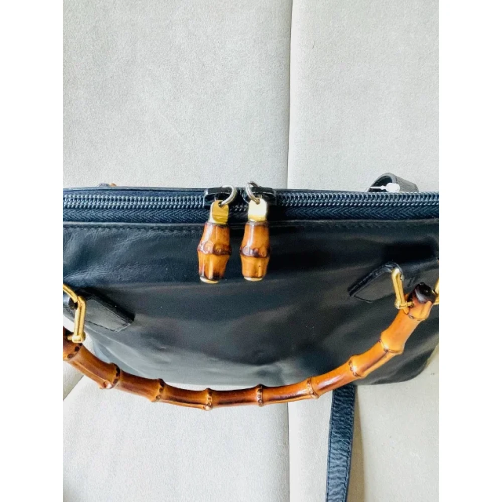 Gucci Vintage Pre-owned Leather gucci-bags Black Dames