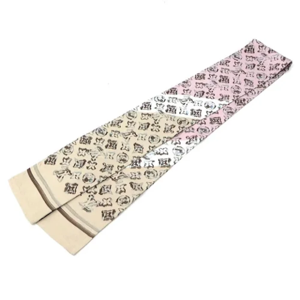 Louis Vuitton Vintage Pre-owned Silk scarves Pink Dames