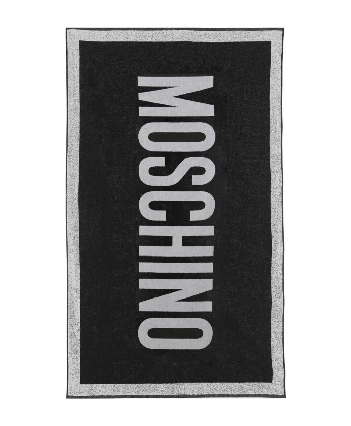 serviette-plage-coton-noir