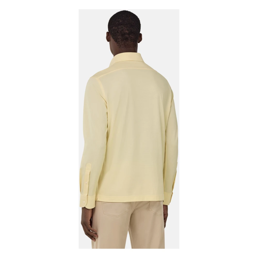Boggi Milano B Tech Japans Jersey Polo Shirt Yellow Heren