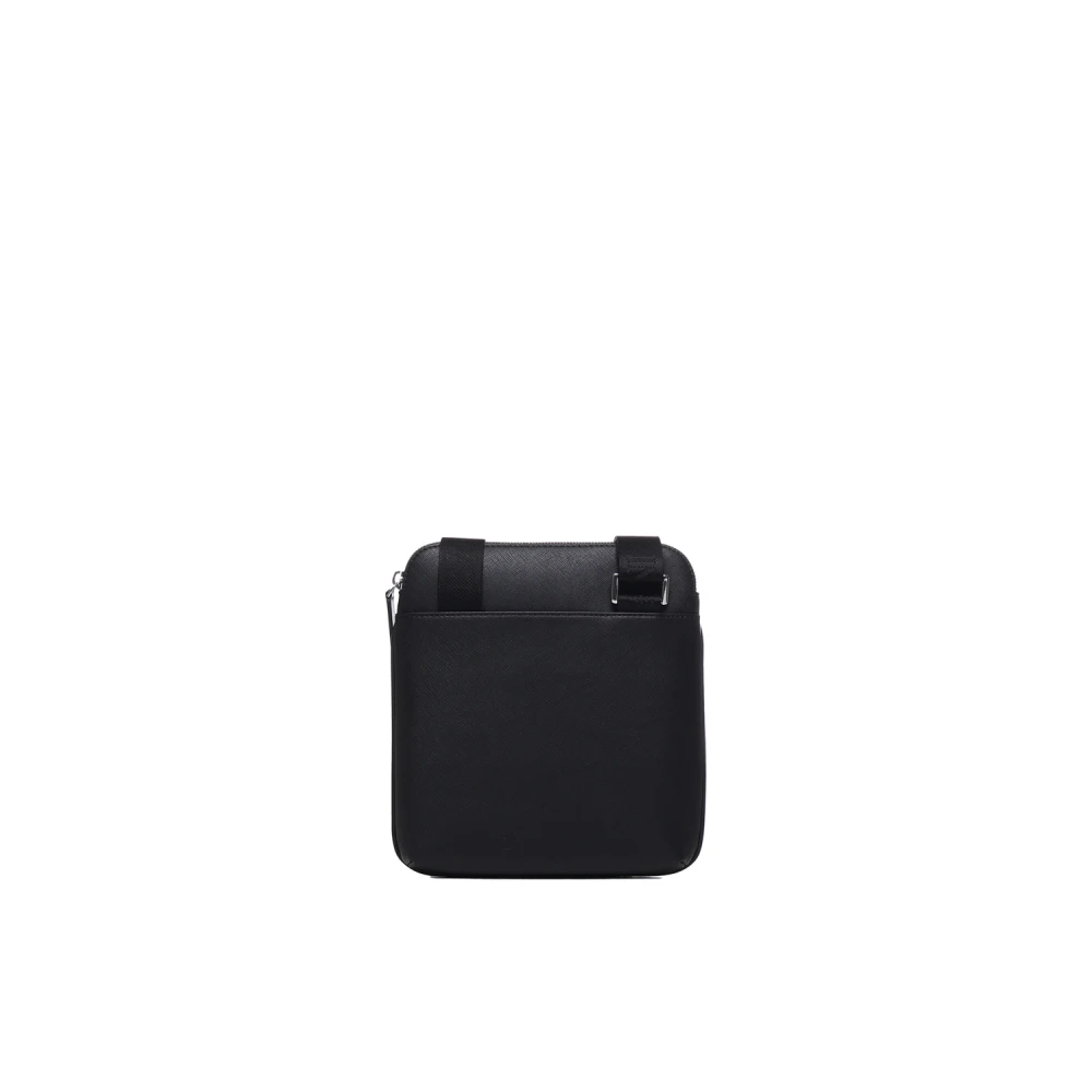 Emporio Armani Zwarte Katoen Elastan Tassen Black Heren