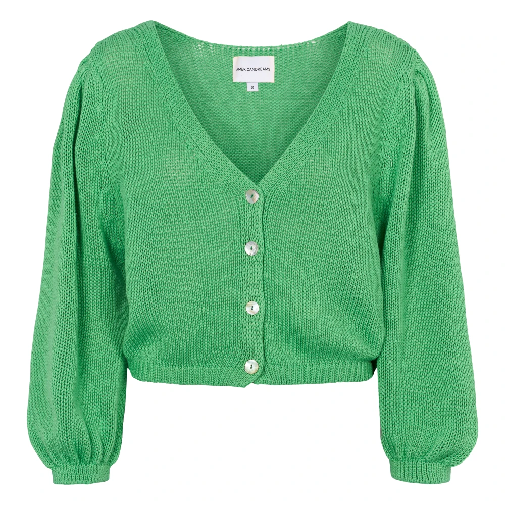 Americandreams Donna Verde - Manda Cotton Cardigan - Knitwear - Xl