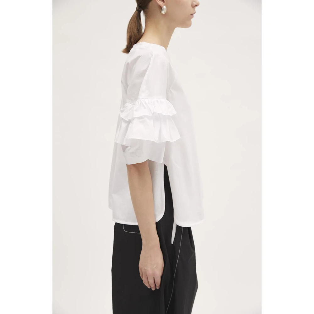 MeiMeiJ Casual Katoenen T-shirt White Dames