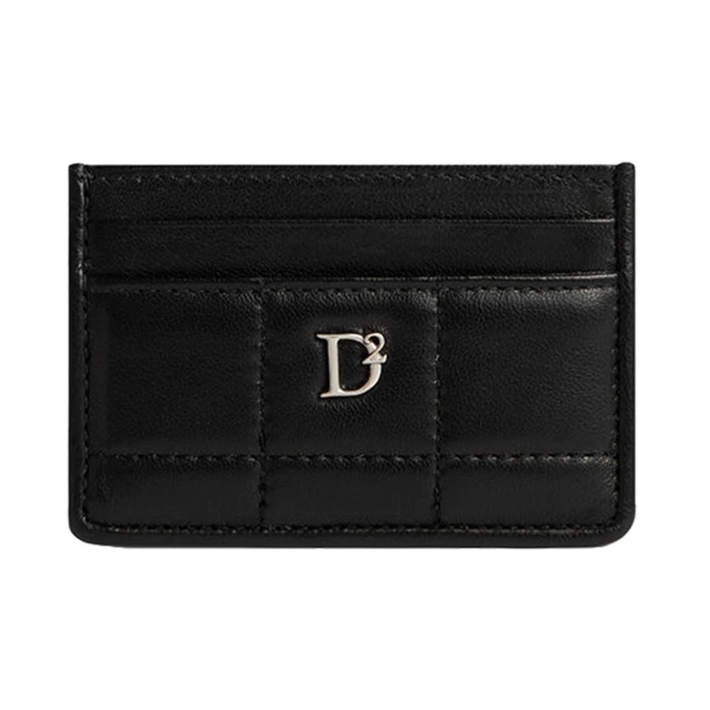 Dsquared2 Quiltad Stud Korthållare Black, Dam