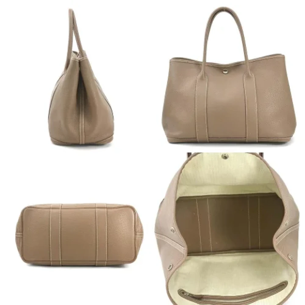 Hermès Vintage Pre-owned Leather handbags Gray Dames