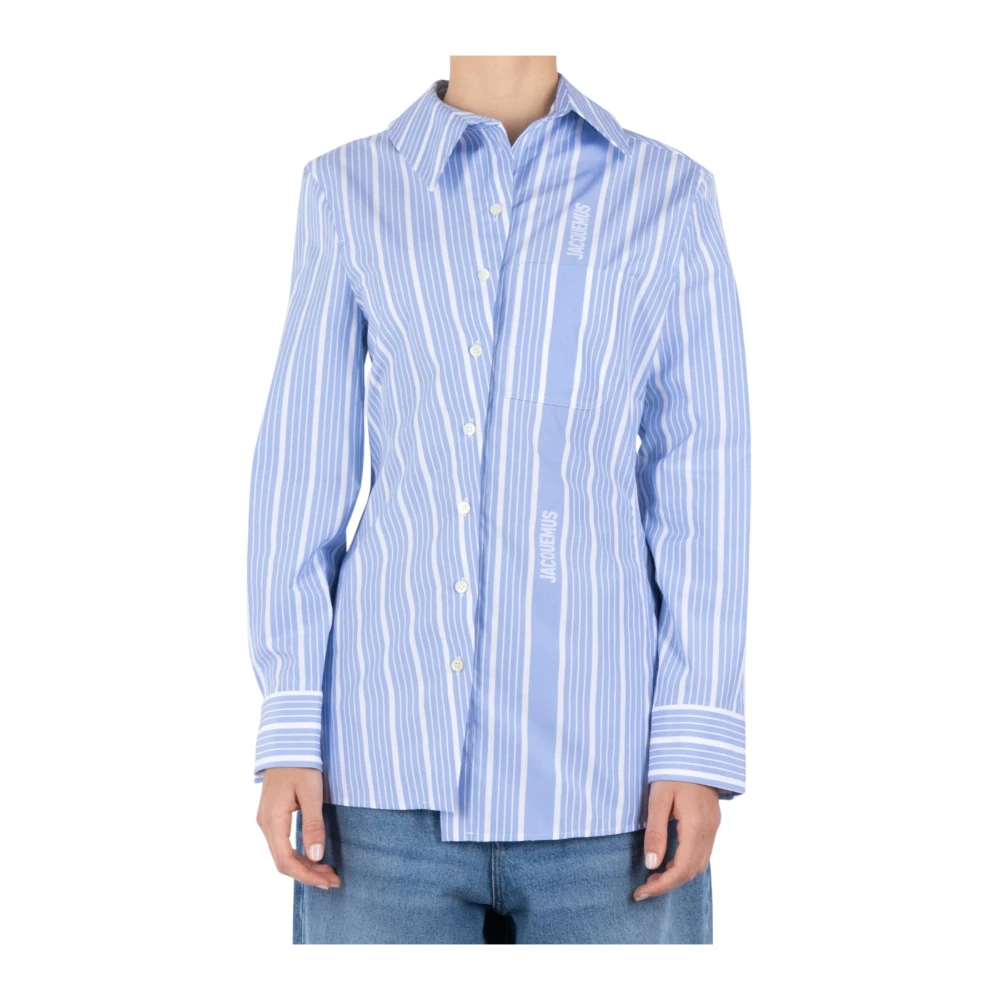 Jacquemus Blauw Gestreept Overhemd Pablo La Chemise Blue Dames