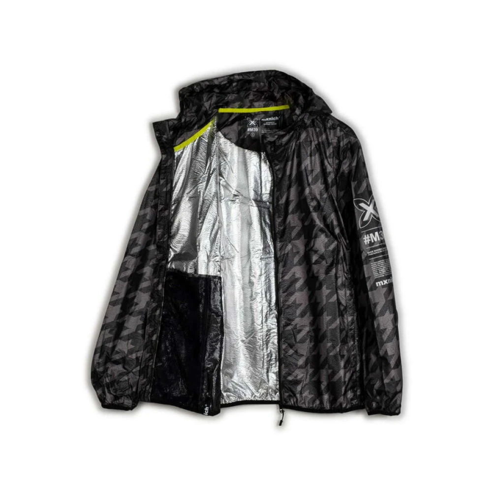 Munich Flash Streetwear Windbreaker met Houndstooth Print Black Heren