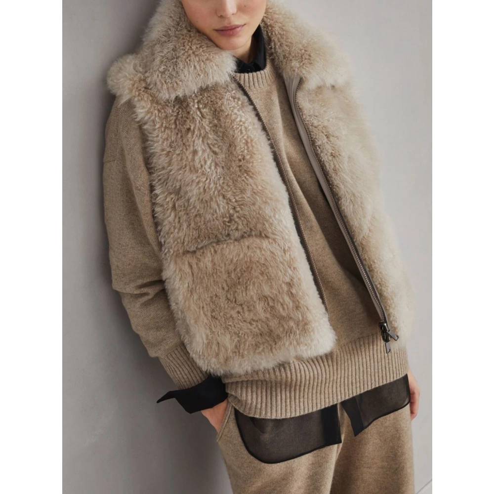 BRUNELLO CUCINELLI Elegante Jassen Collectie Beige Dames