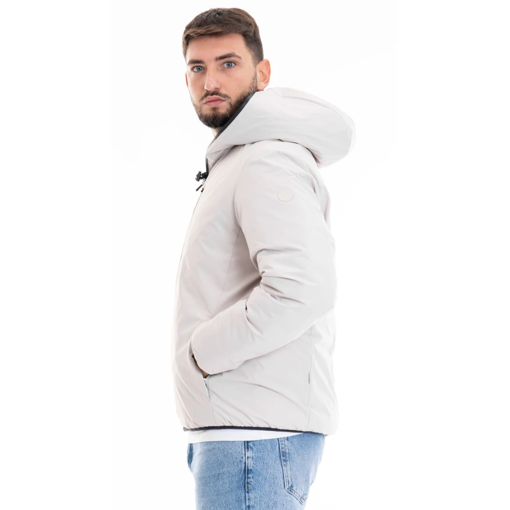 Save The Duck Dubbelzijdige Hoodie voor Mannen Beige Heren