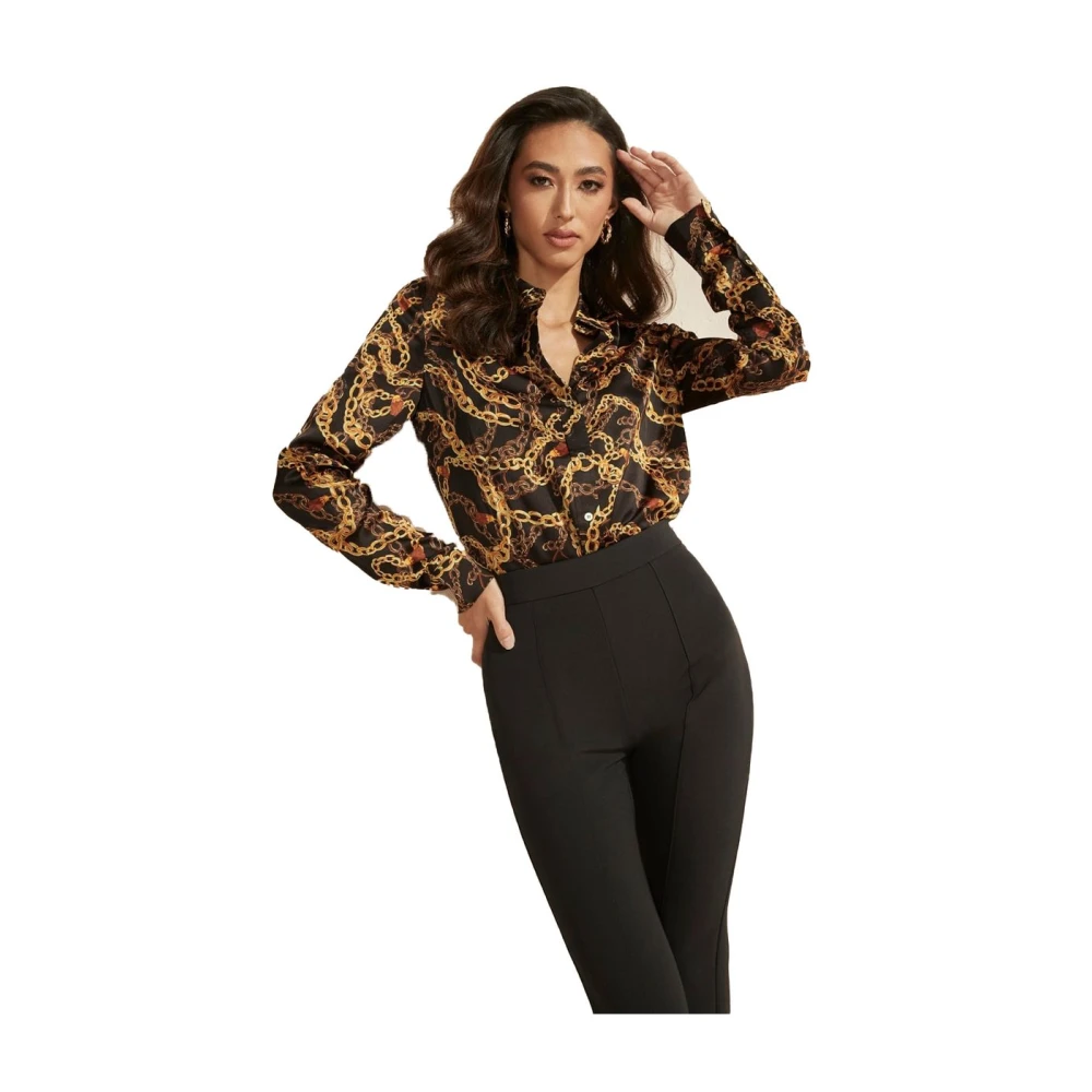 Guess Lange Mouw Shirt Brown Dames