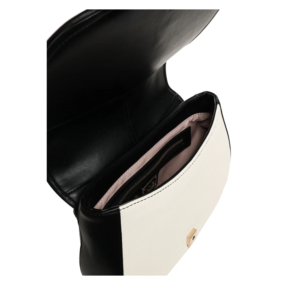 V73 Witte Crossbody Tas met Hangslot Sluiting White Dames