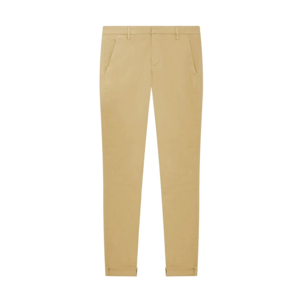Dondup Men's Brown Chinos, W35, Gaubert Slim Trousers