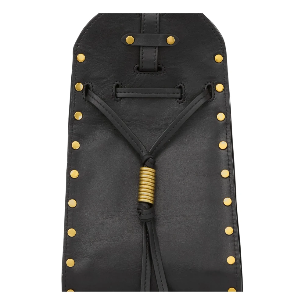 Isabel marant Zwarte bucket bag met trekkoordsluiting Black Dames