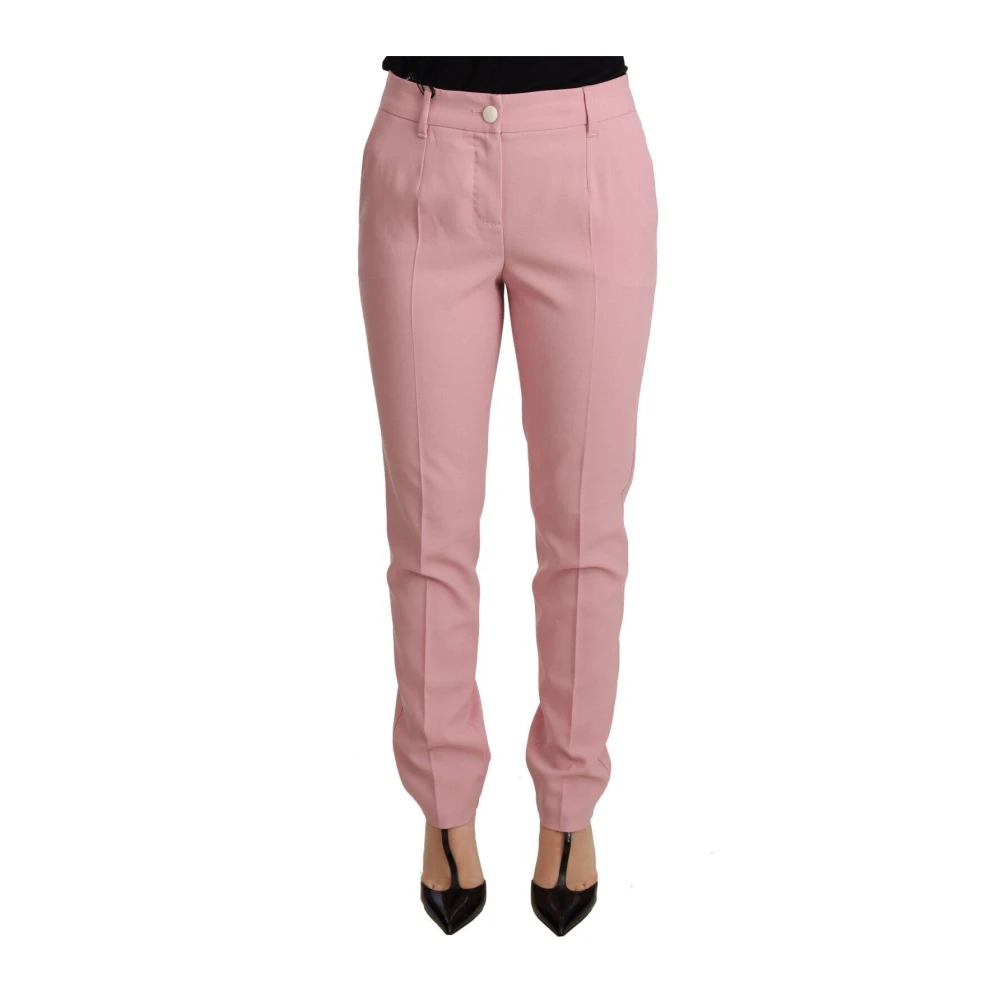 Dolce & Gabbana Stijlvolle Wol Jeans voor Vrouwen Pink Dames