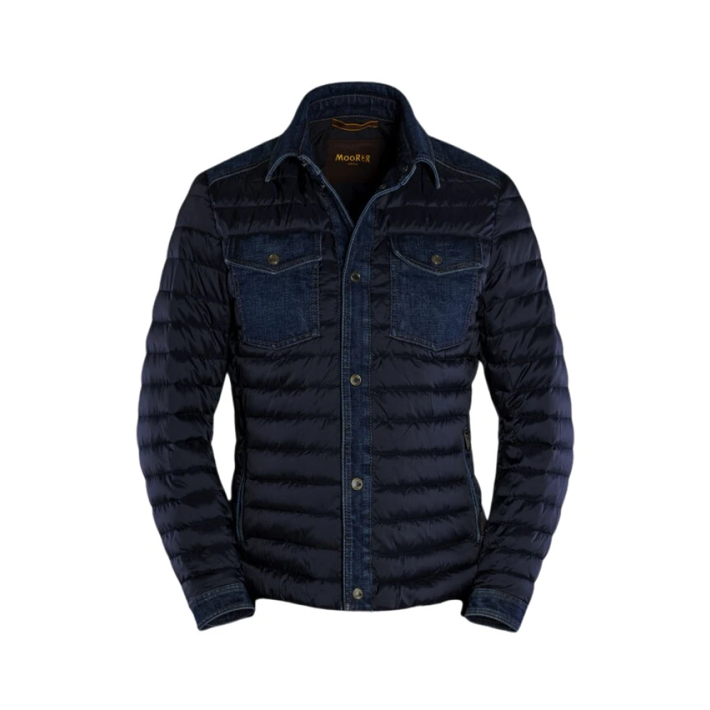 Moorer Men's Blue Down Jackets, M, Crespi Jacket