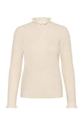 Elegant Whisper White Melange Pullover