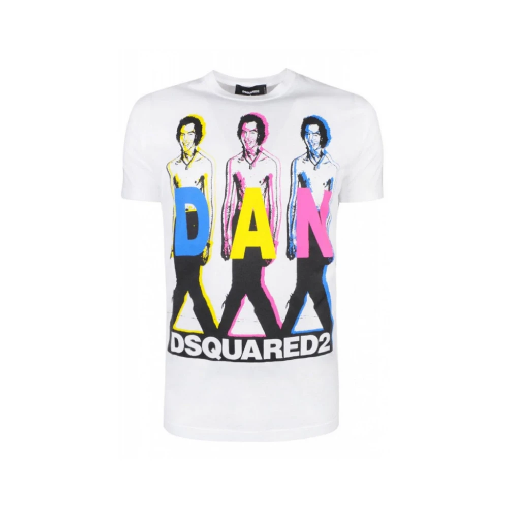 Dsquared2 Men's White Cotton T-Shirt Made In Italy