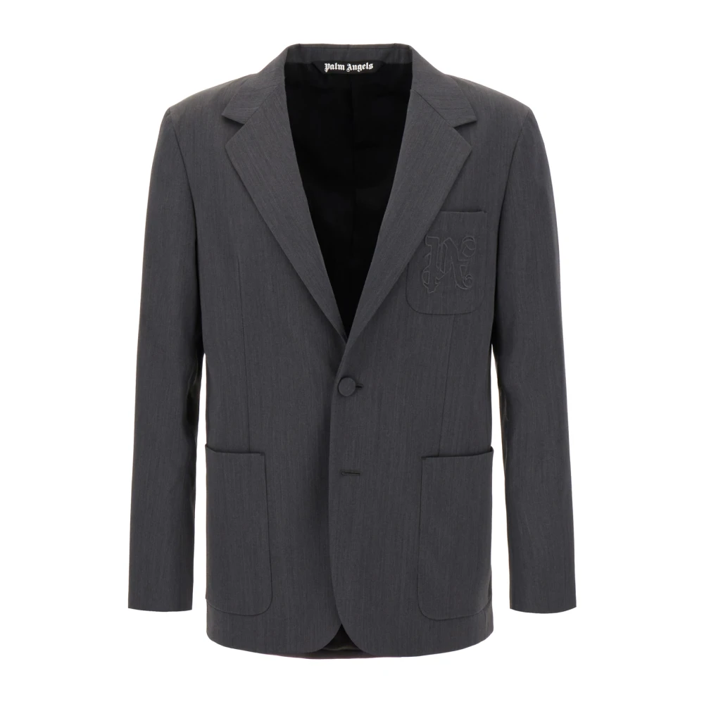 Palm Angels Uomo Grigio - Monogram Blazer - Jackets - 2XL