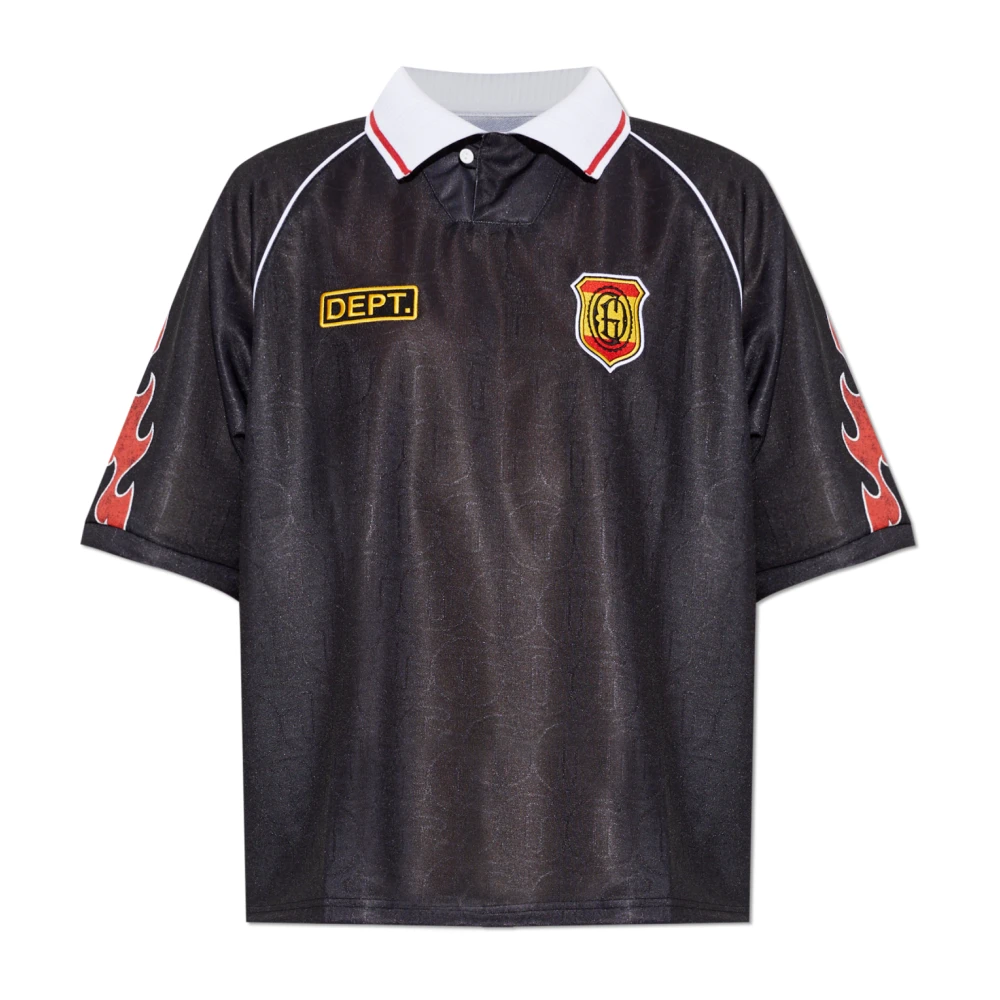 Gallery Dept. Black Polo Shirt With Patches - Male - Polo Shirts - Xl - Tops