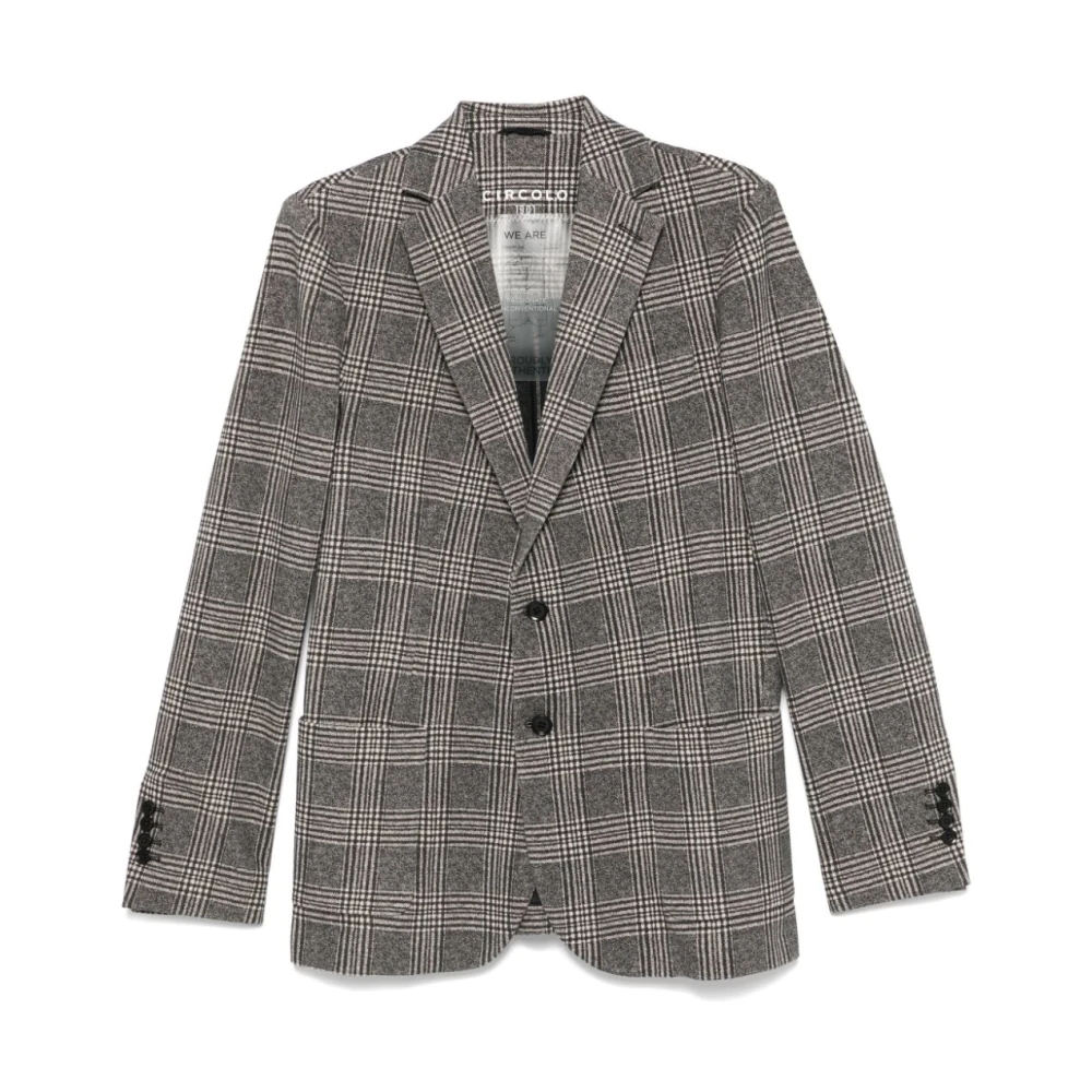 Circolo 1901 Geruit Patroon Jas Zwart Katoenmix Multicolor Heren