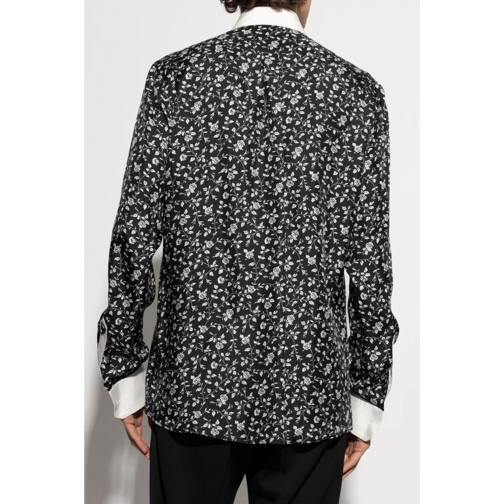 Dolce & Gabbana Overhemd met bloemenmotief Black Heren