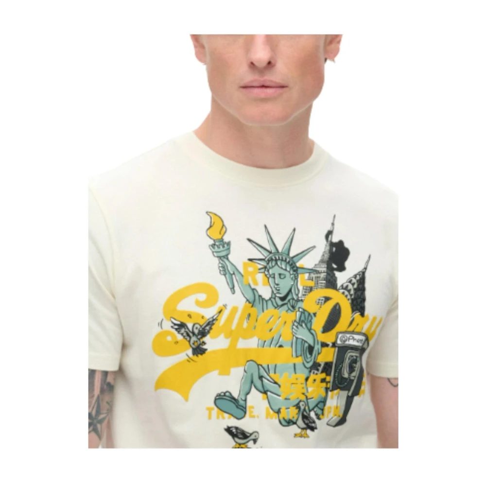Superdry New York Grafisch T-shirt White Heren