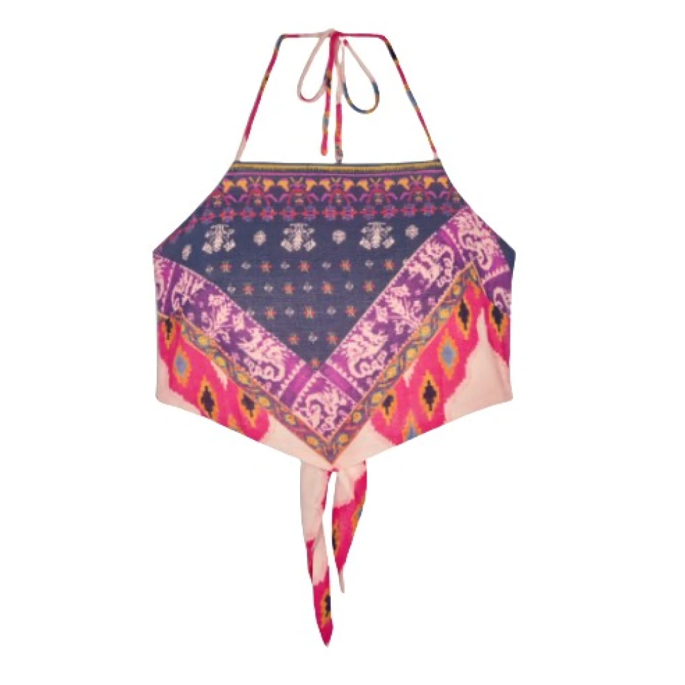 BA&SH Top met etnische print en sjaal-effect Multicolor Dames