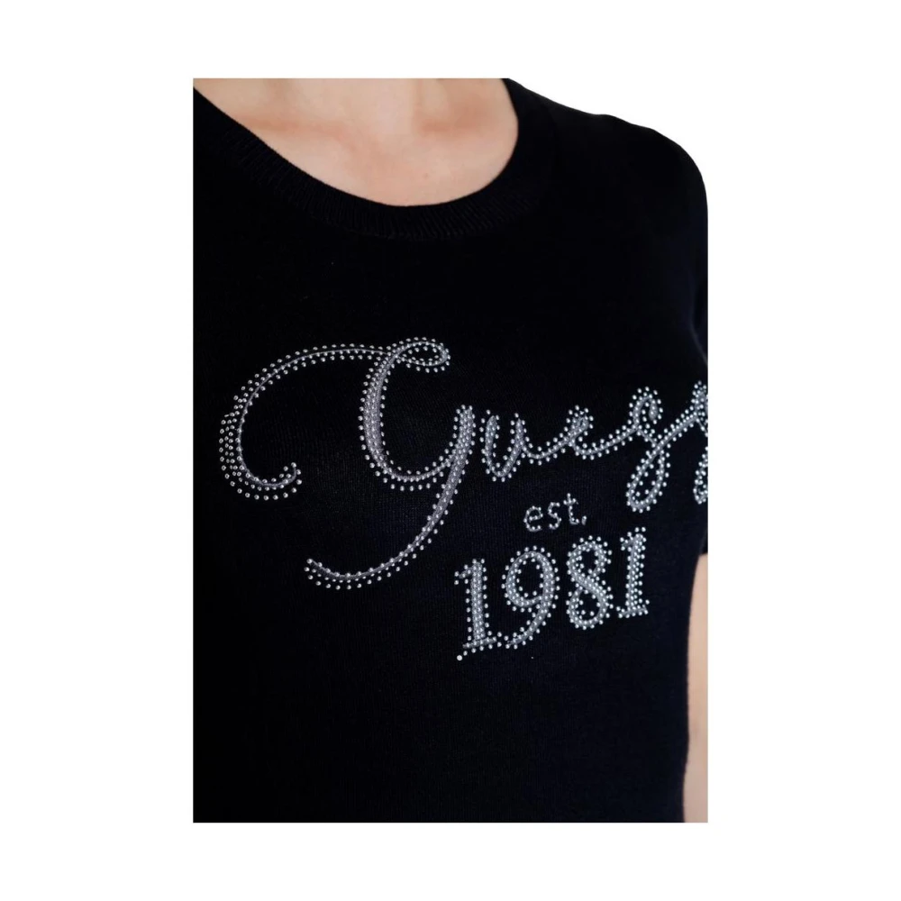 Guess Viscose Blend Tops & T-Shirt Black Dames