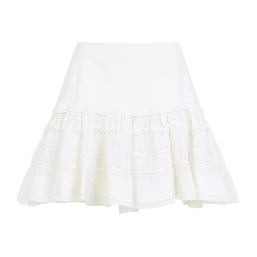 Alaïa Women's White Wool Crinoline Skirt