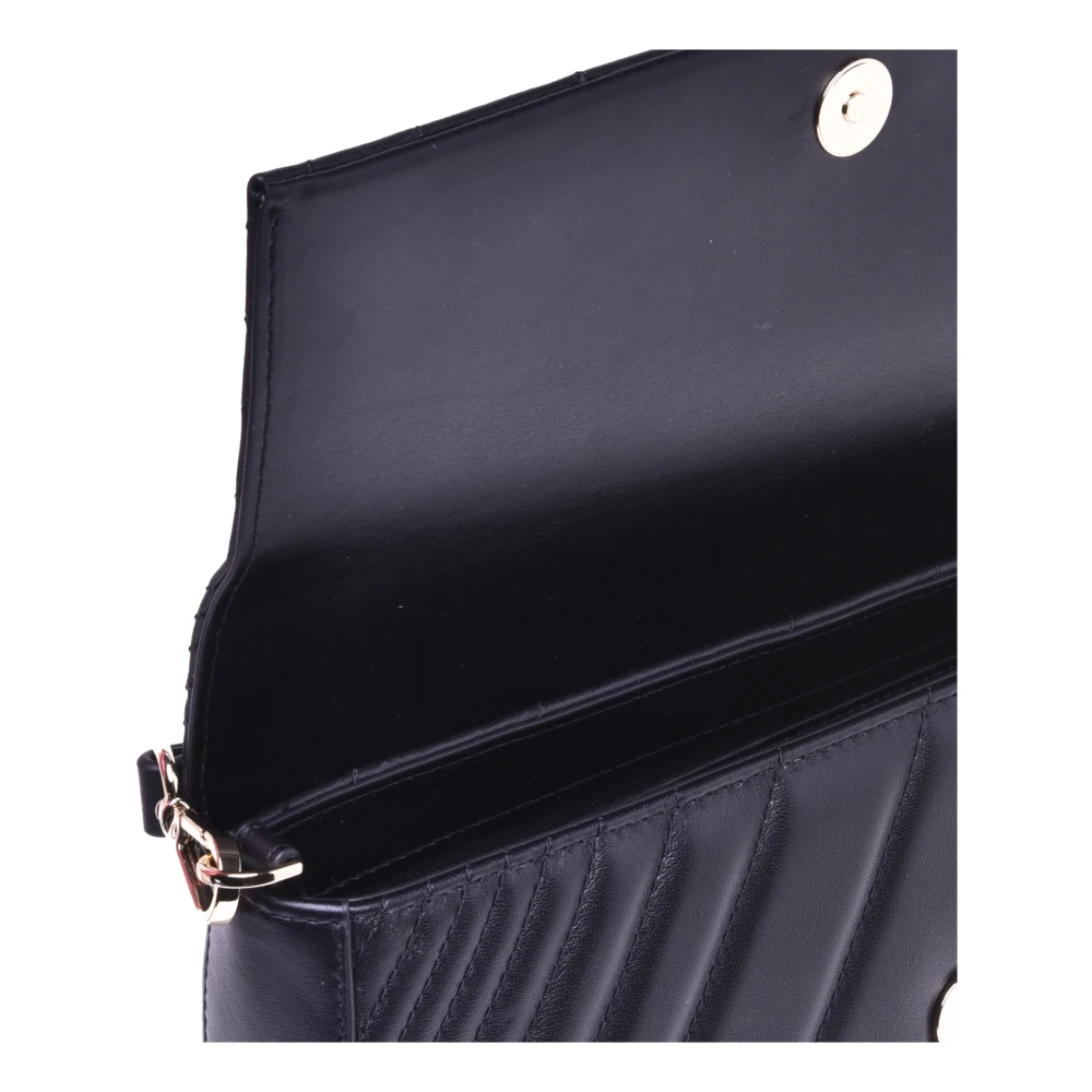 Baldinini Shoulder bag in black quilted leather Black Dames