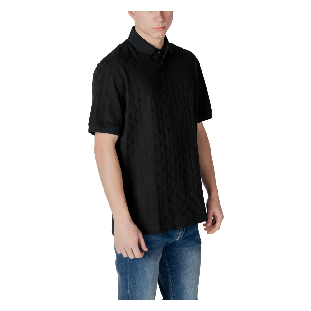 Armani Exchange Katoenen Polo Shirt Black Heren