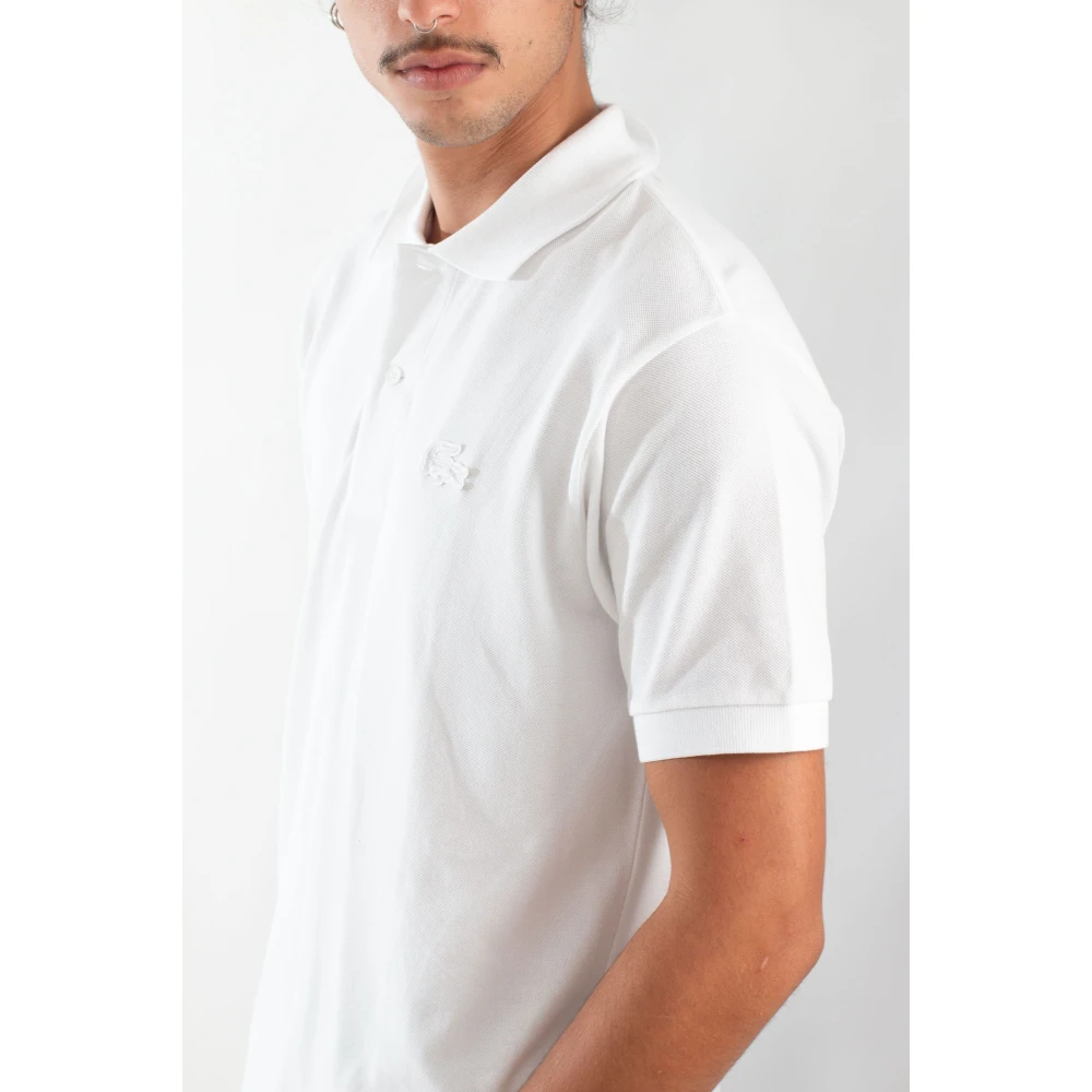 Lacoste Croc Polo Shirt in Gum-stijl White Heren