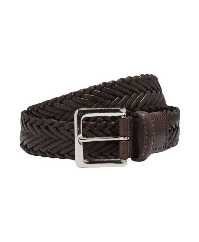 casual-donkerbruine-geweven-leren-riem