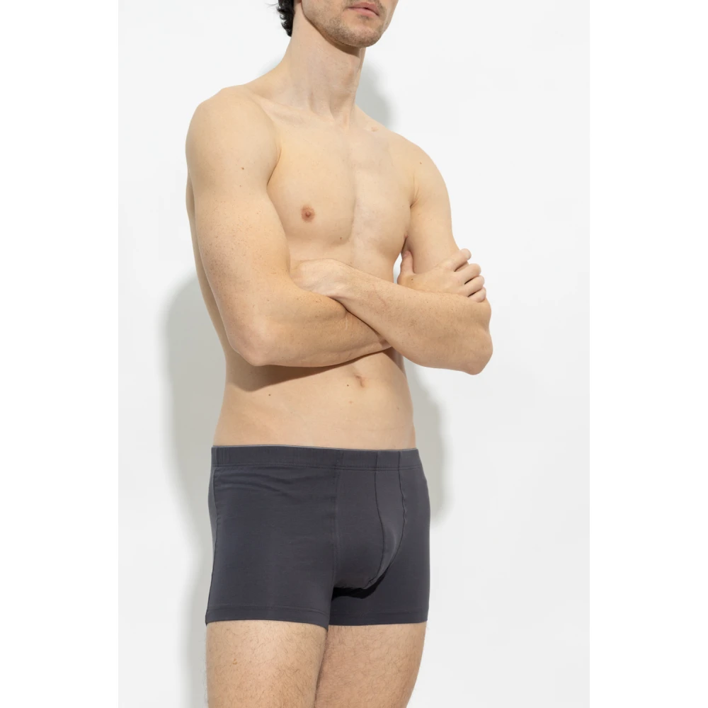 Hanro Katoenen boxershorts Gray Heren