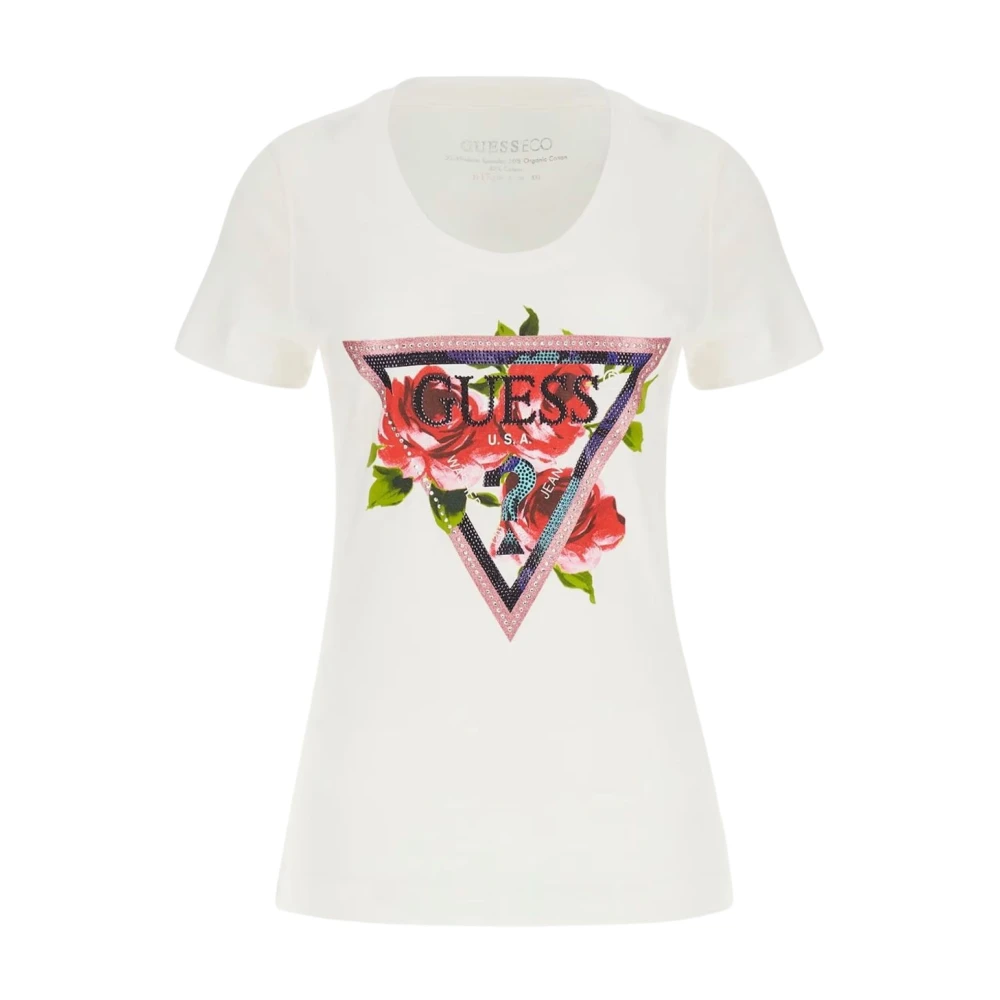 Guess Logo T-shirt voor dames White Dames