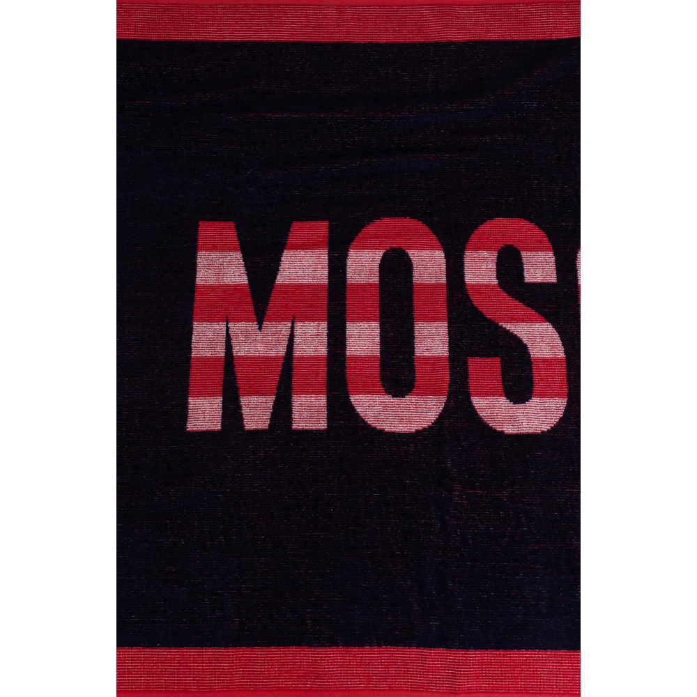Moschino Badhanddoek met logo Blue Heren