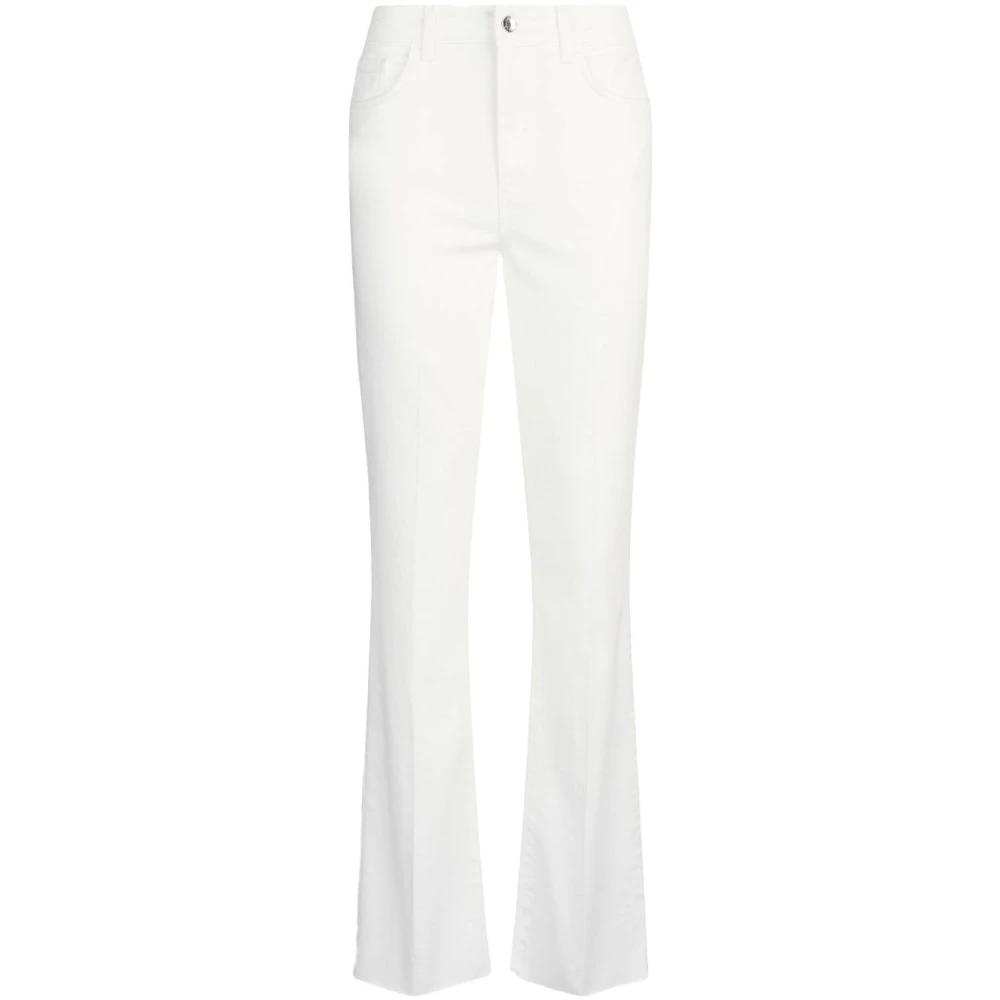 Liu Jo Vita Jeans med Studded Logo Detalj White, Dam