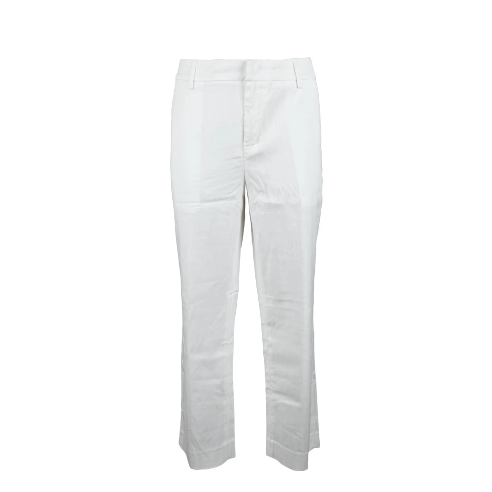 Dondup Lyocell Katoen Elastaan Broek White Dames