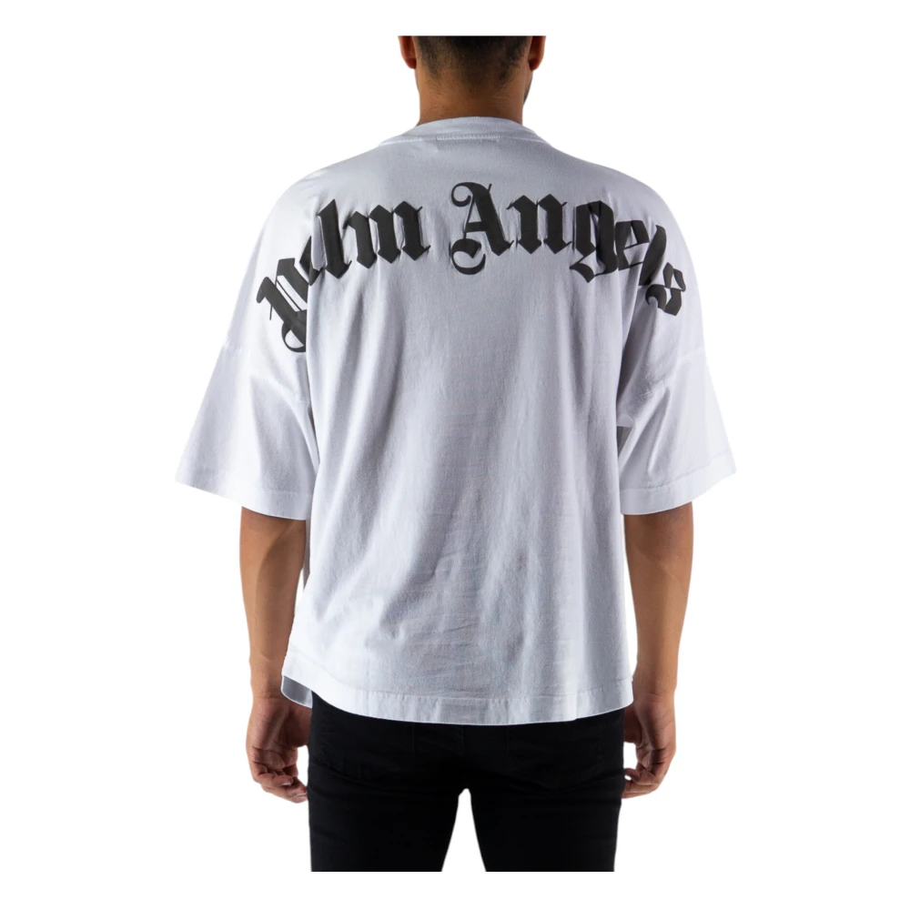 Palm Angels Oversize Katoen Unisex Volwassen T-shirt White Heren