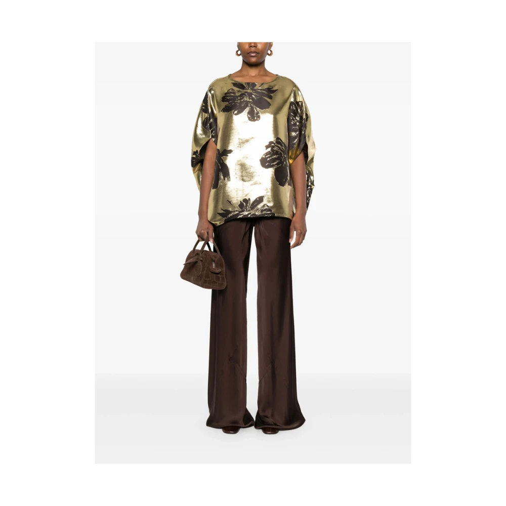 Gianluca Capannolo Bloemenmotief Crew Neck Top Yellow Dames