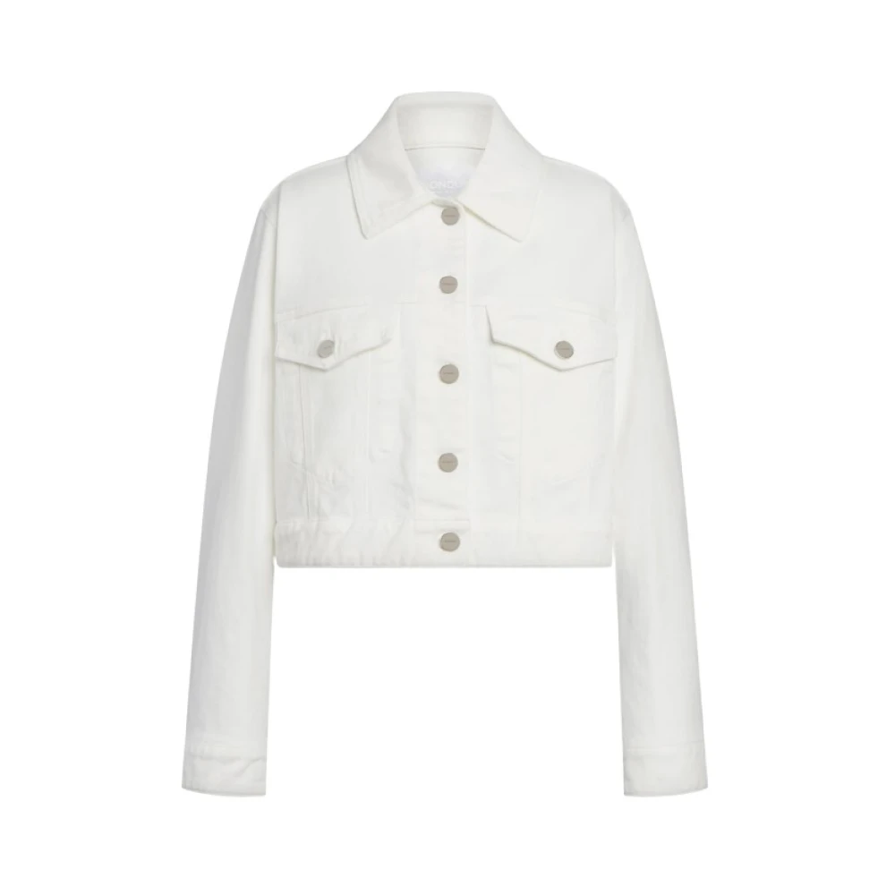 Dondup Women's Beige Regular-Fit Jacket In Stretch Bull Denim - Denim Jackets - L - Jackets