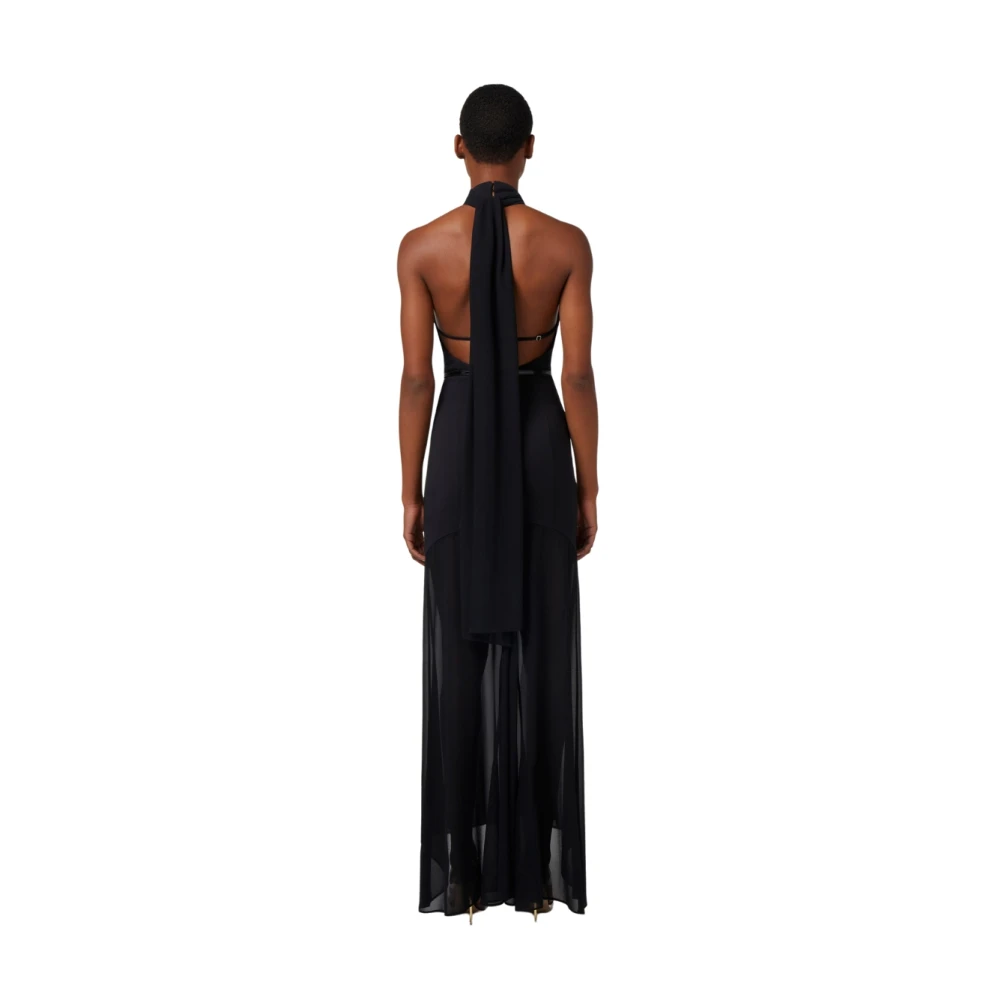 Elisabetta Franchi Lange Jurk Black Dames