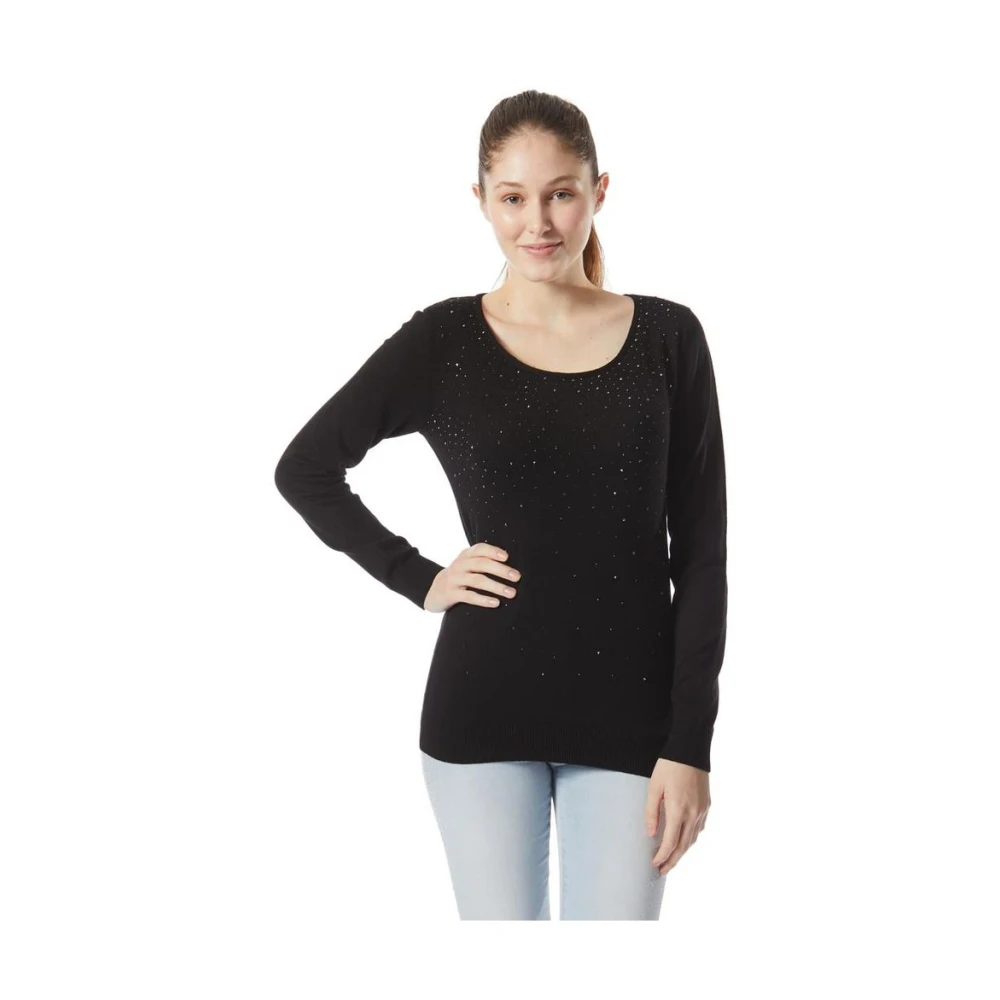 Gas Round-Neck Jumper - Female - Round-Neck Knitwear - Black - 2XS - Knitwear