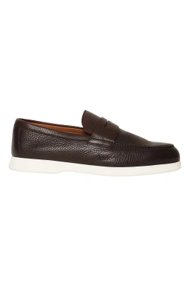 Brun läder Loafer skor